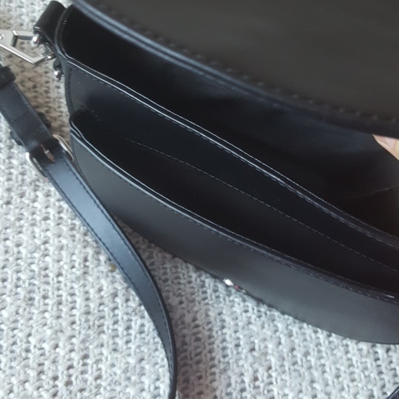 Rebecca Minkoff Aster Saddle Black Leather Crossbd - Picture 6 of 8